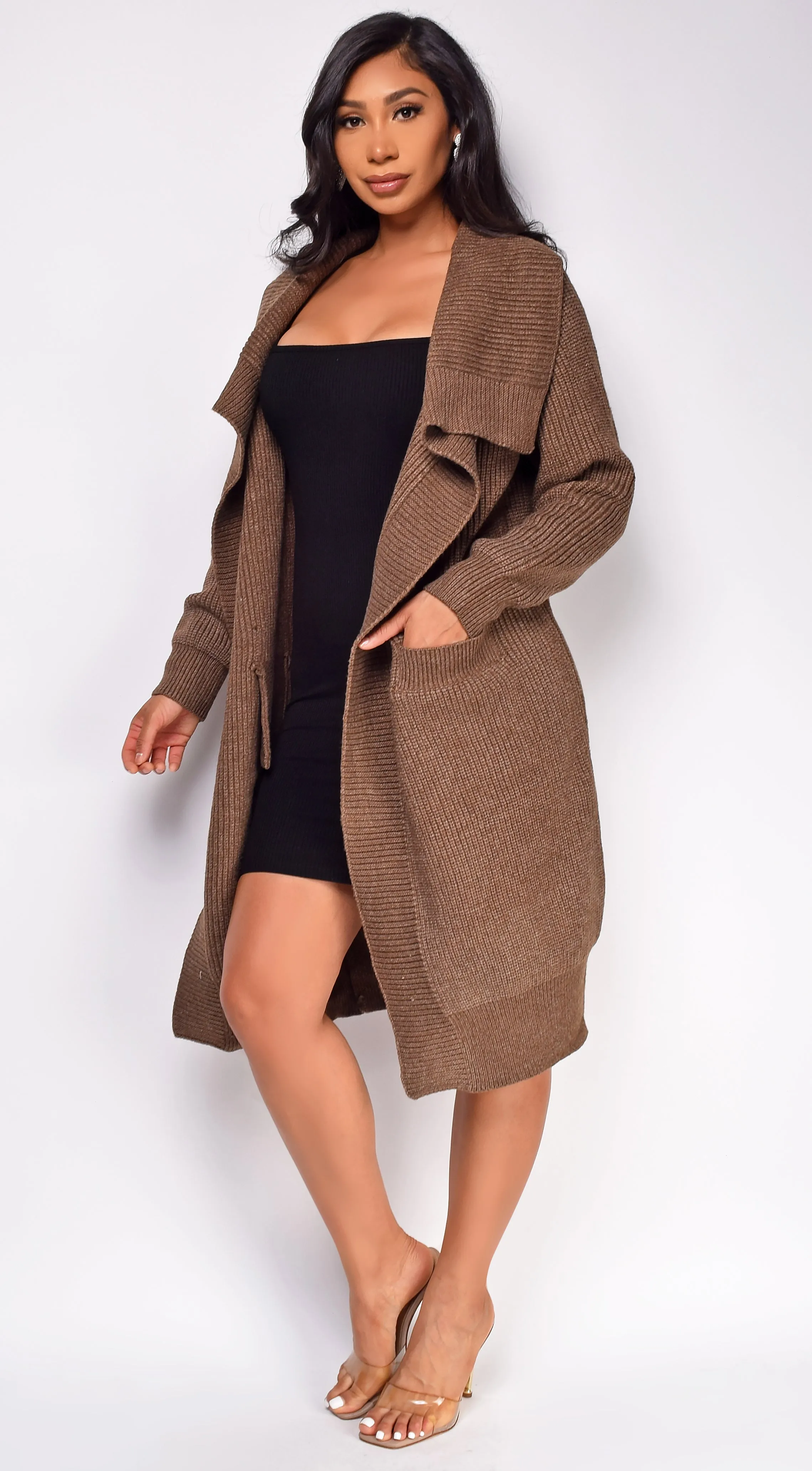 Akia Brown Coatigan