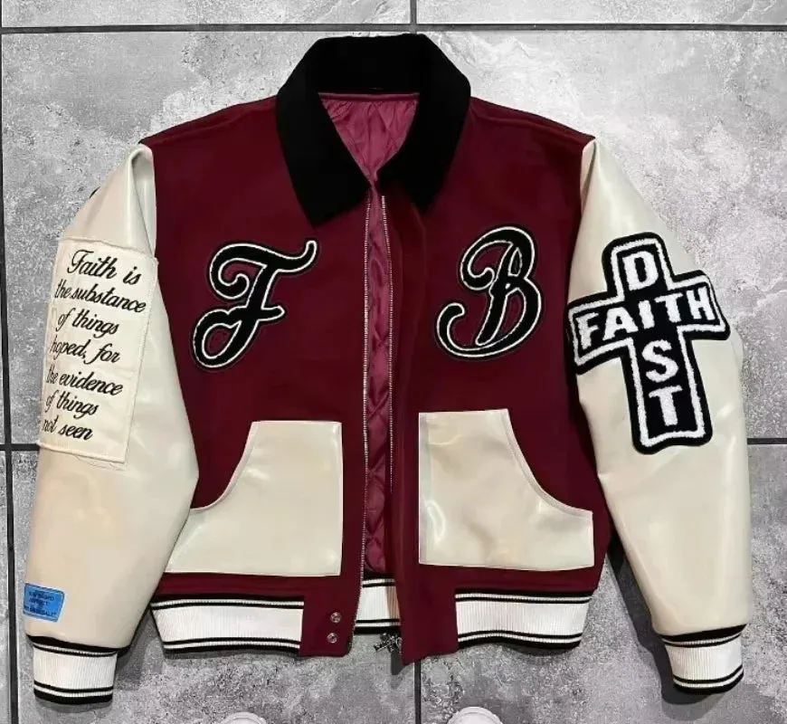 American Fashion Trend Letter Embroidered Zipper Jacket and Coat Women Street New Hip Hop Retro Baseball Uniform Unisex Coat