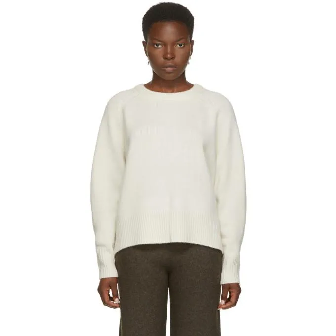 arch4 White Cashmere Bredin Crewneck Sweater