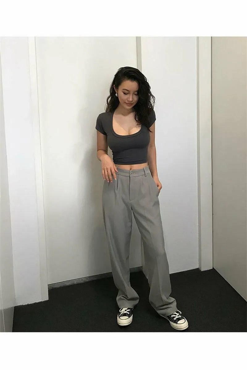 ArtnSoul - U-Neck Gray Tee Tank Tops