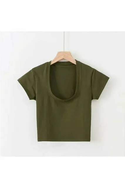 ArtnSoul - U-Neck Gray Tee Tank Tops
