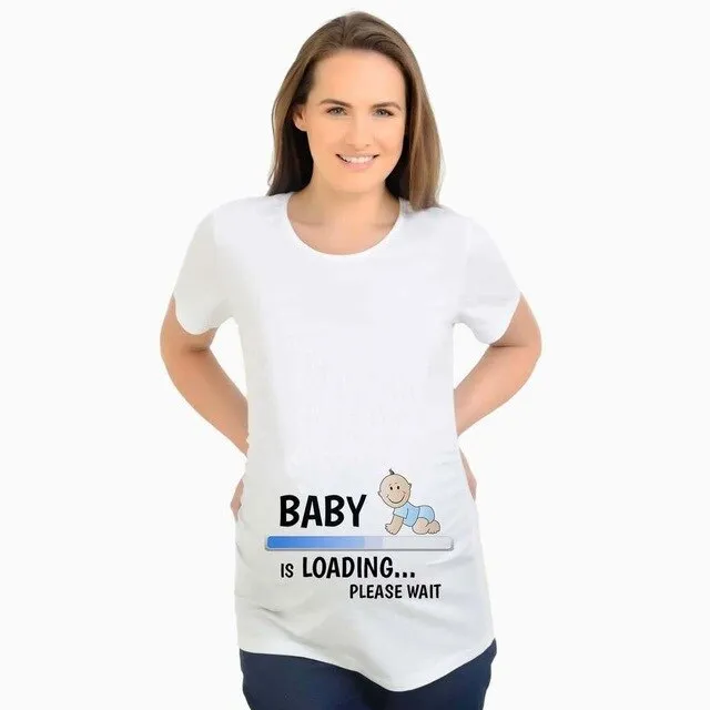 Baby Elephant Print Maternity T-Shirt