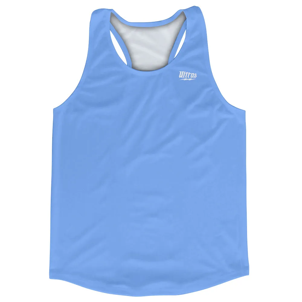 Blank Blue Carolina Running Racerback Singlet Track Tops Made In USA
