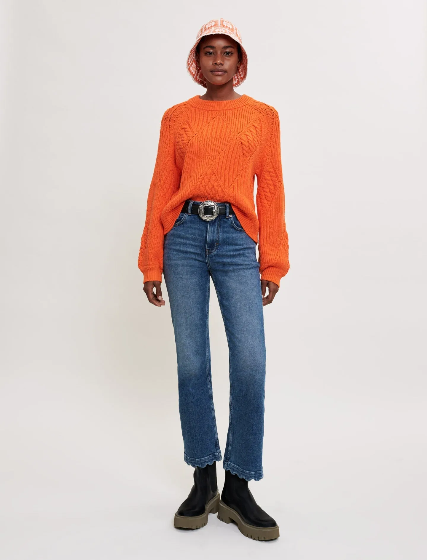 BRAIDED KNIT SWEATER
