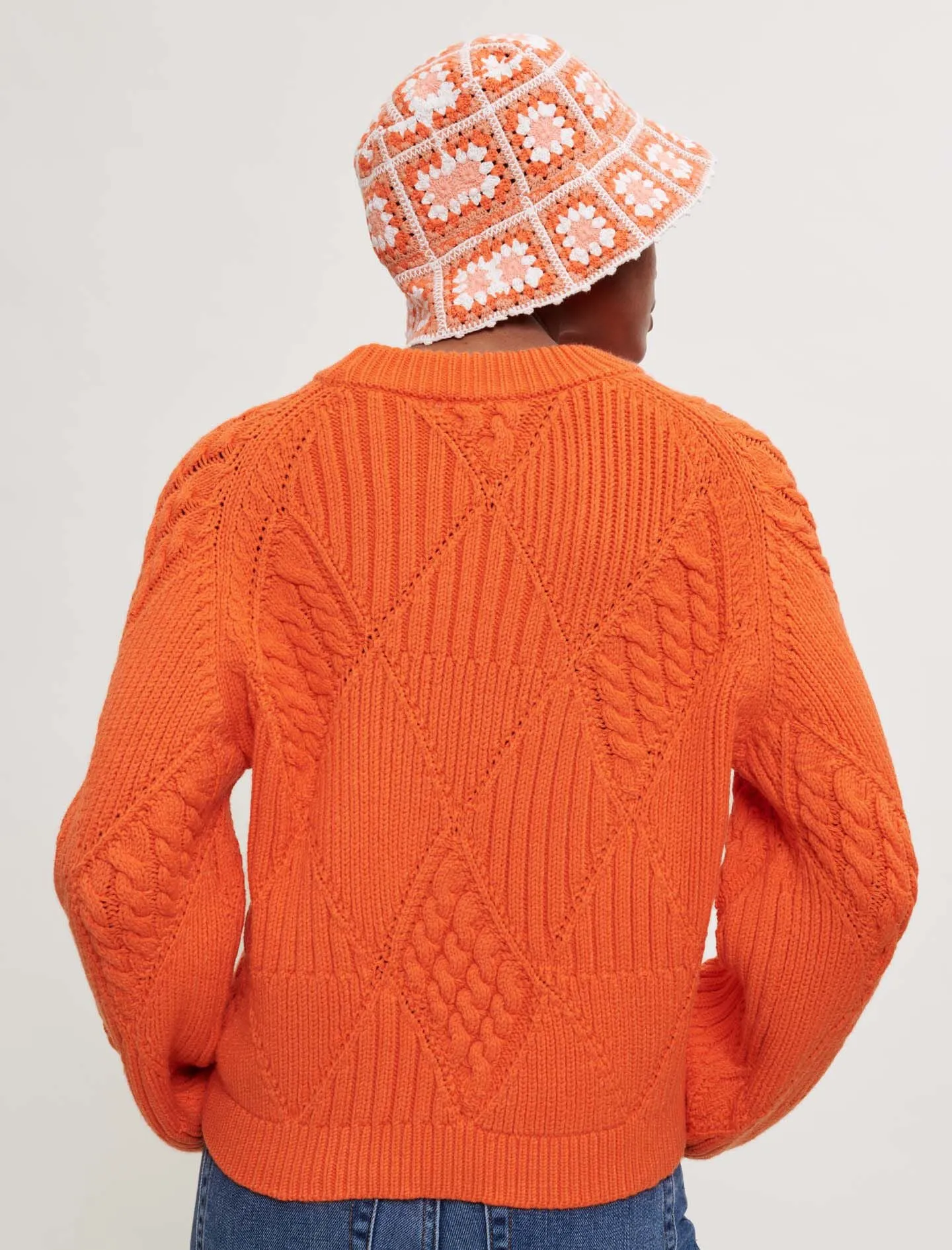 BRAIDED KNIT SWEATER