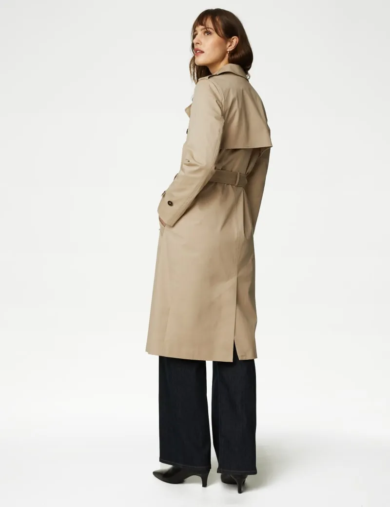 Cotton Rich Belted Longline Trench Coat