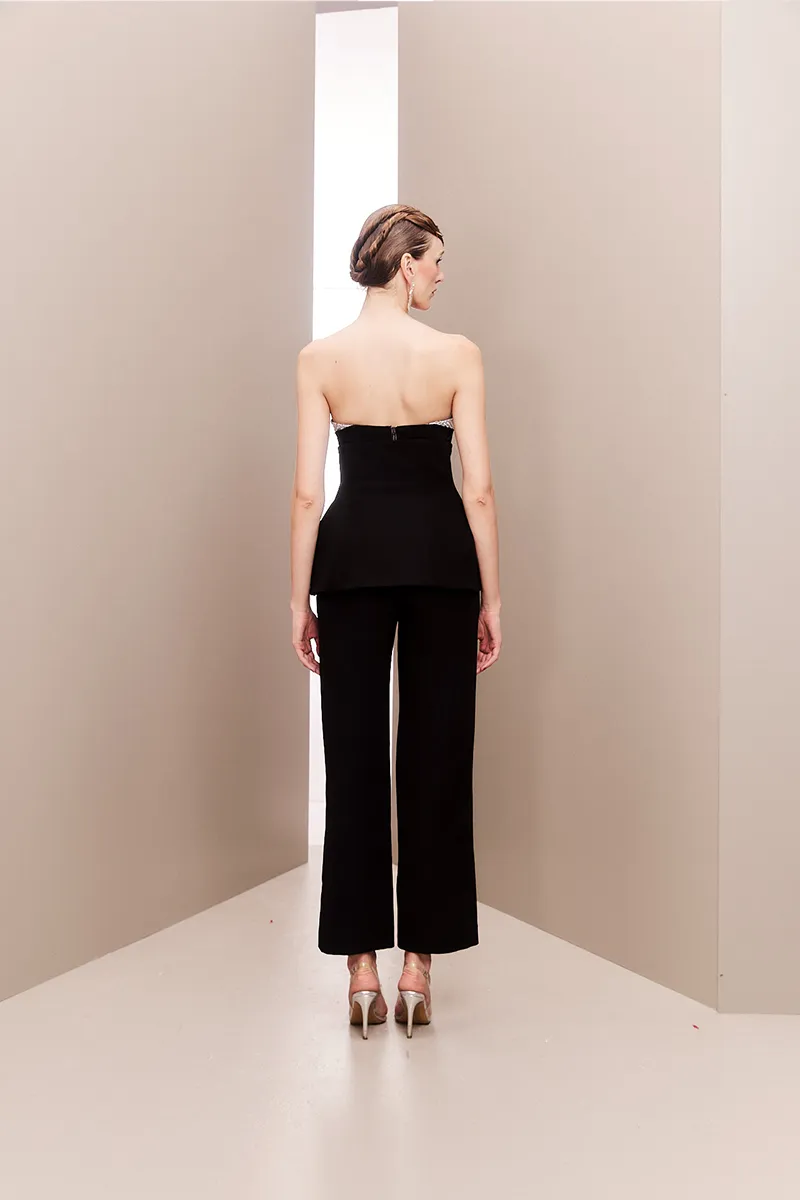 CRYSTAL EMBELLISHED THREE-PIECE ENSEMBLE