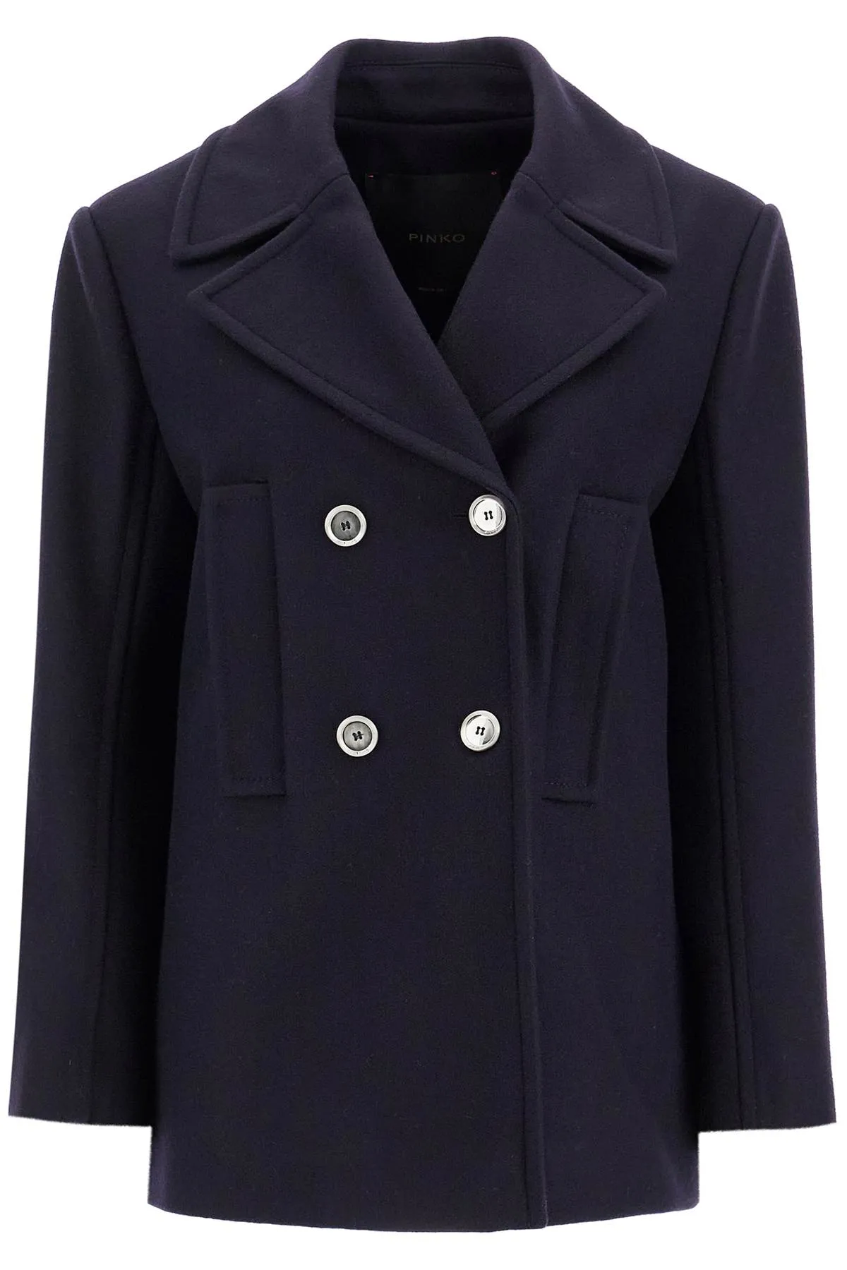 DOUBLE-BREASTED WOOL BLEND CABAN