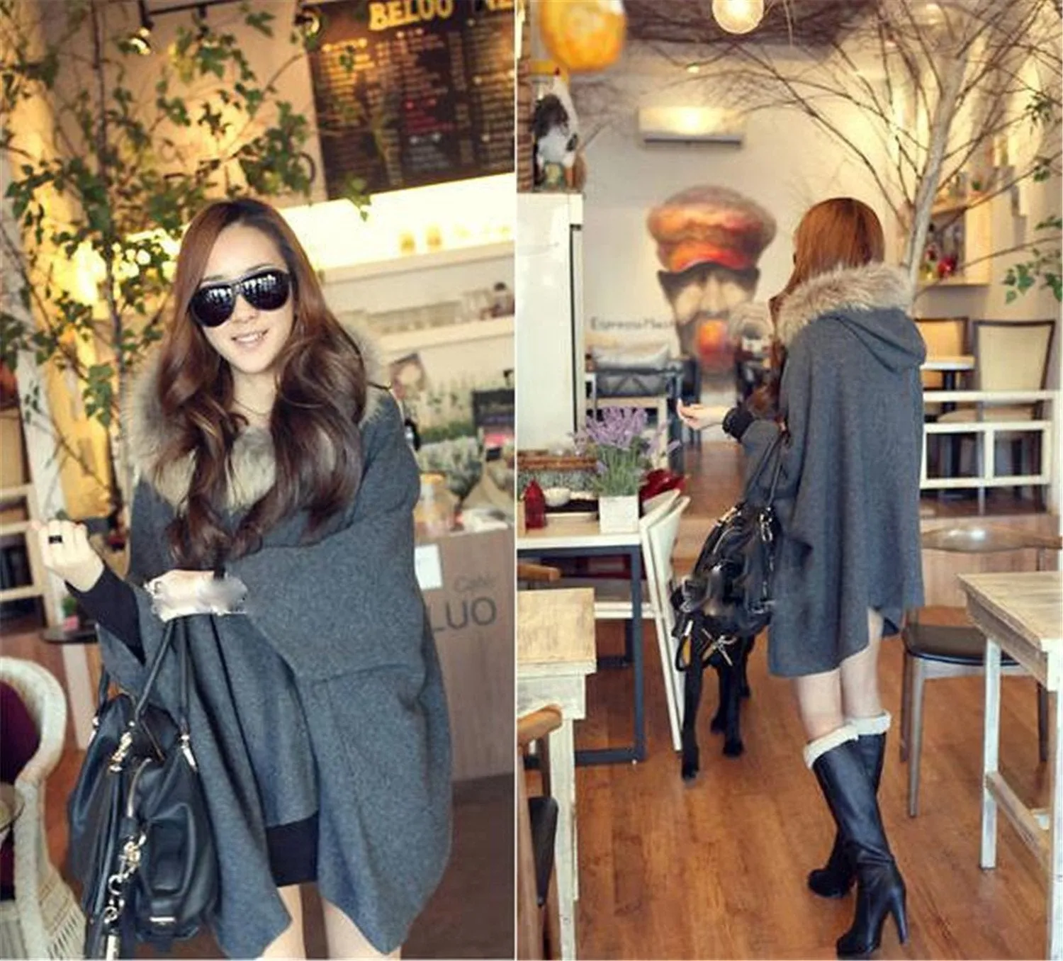 Europe Plus Size Korean Women Wool Coat Outerwear