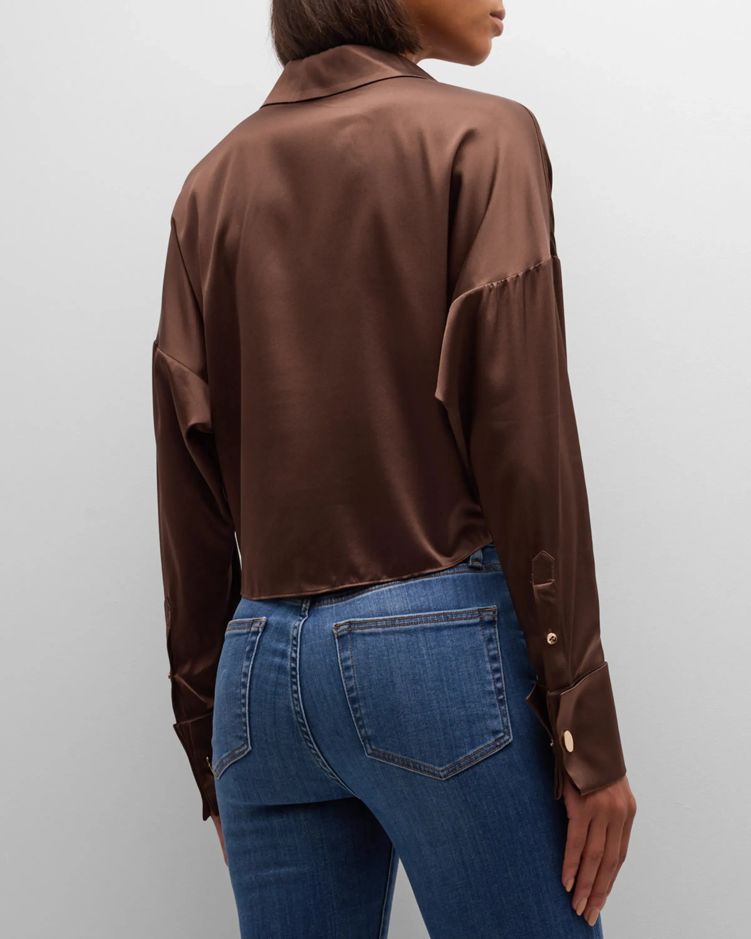 Farrah Silk Tie Front Blouse - Desert