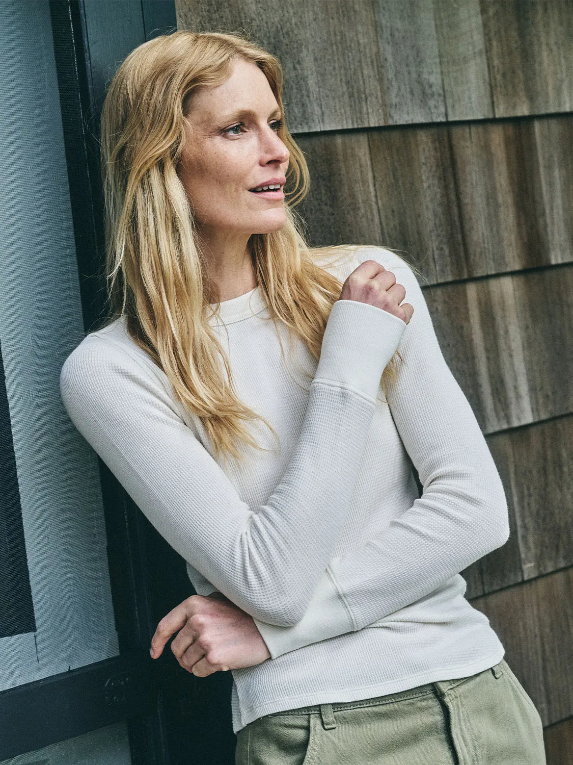Hudson Waffle Crew | Heather Grey