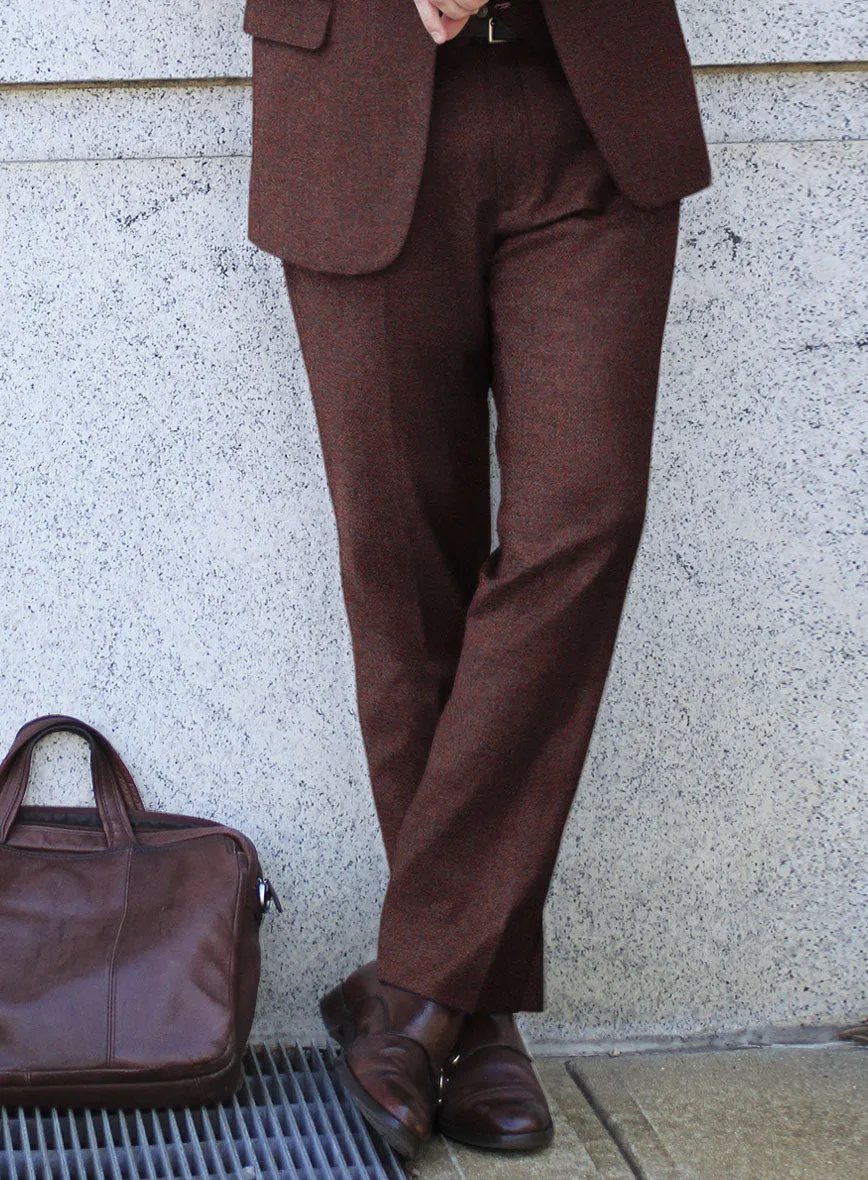 Italian Quelo Wine Twill Flannel Pants