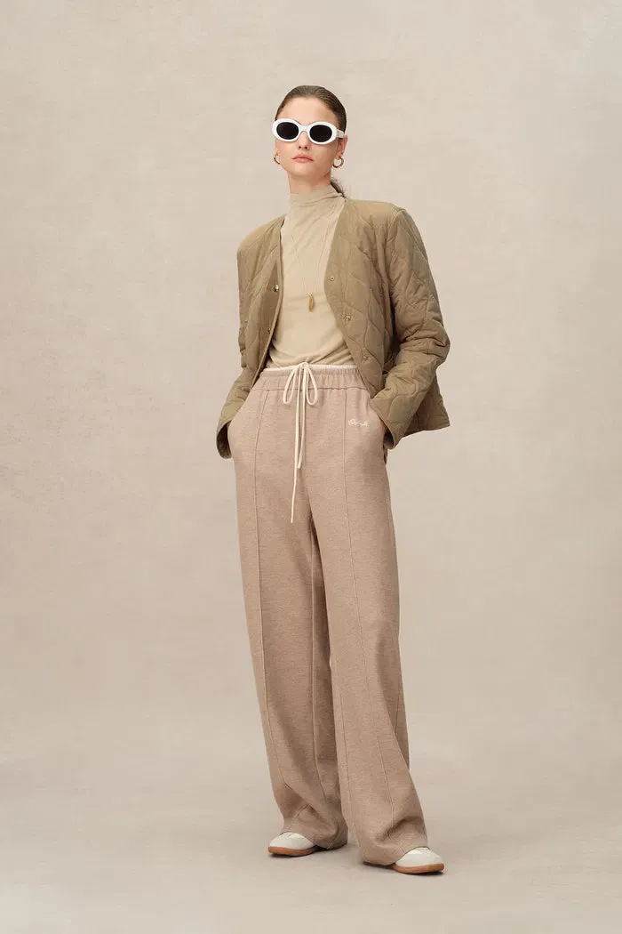 Olivia Khaki Cropped Lightweight Puffer Jacket in High-Density Water-Repellent Fabric