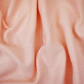 Pink-White Famous Maker Striped Cotton-Poly Textured Dobby Jacketing Fabric