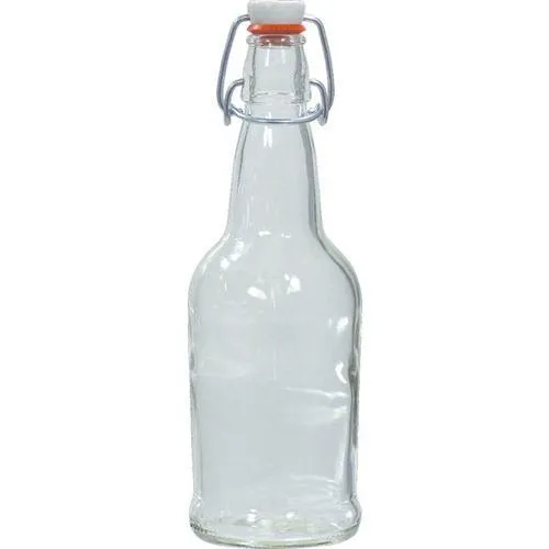 Pop Top Bottle 16 oz Clear (Flip top/ Swing top)