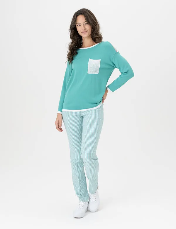 REN6837 Knit Sweater W/Pocket