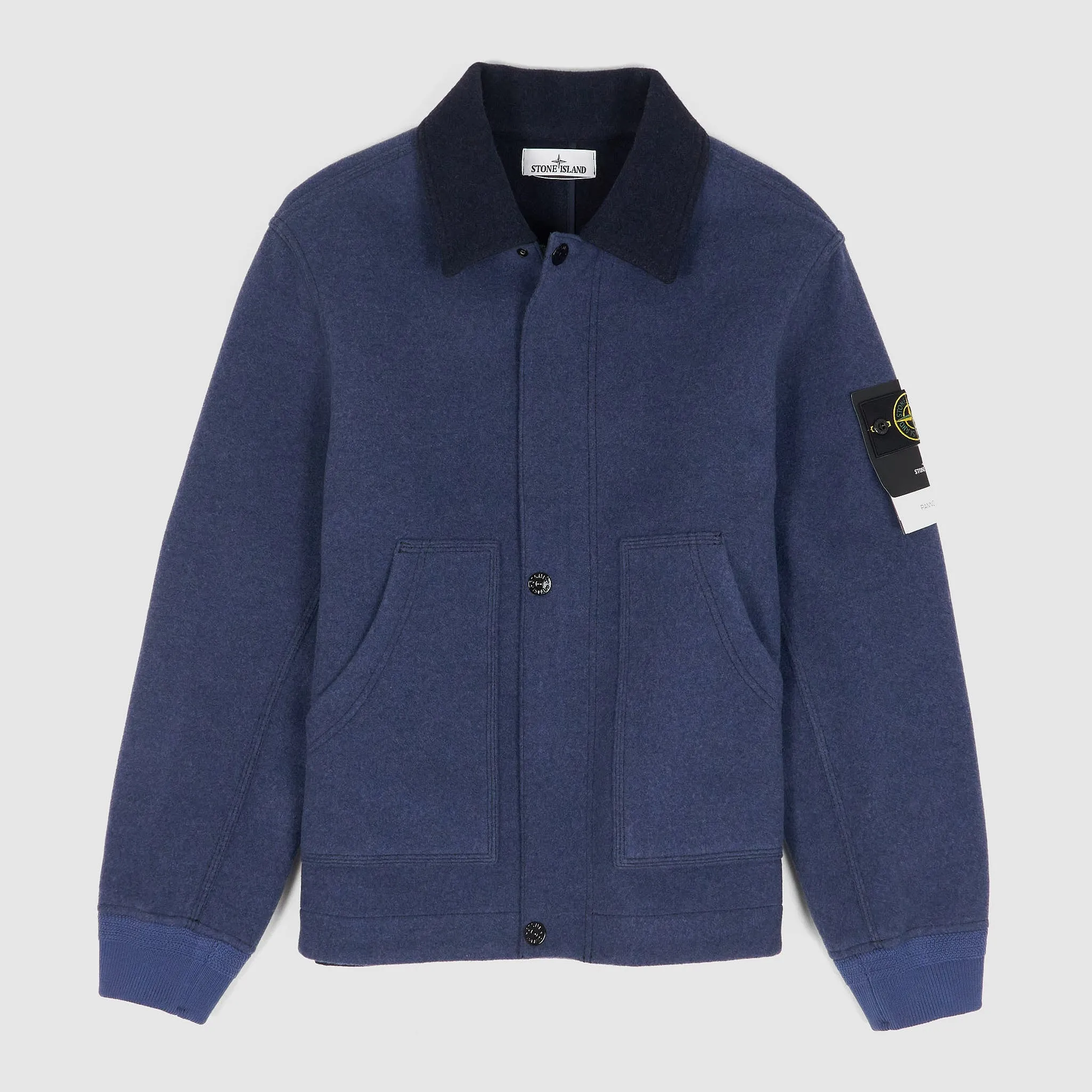Stone Island Full Zip Wool Workwear Jacket
