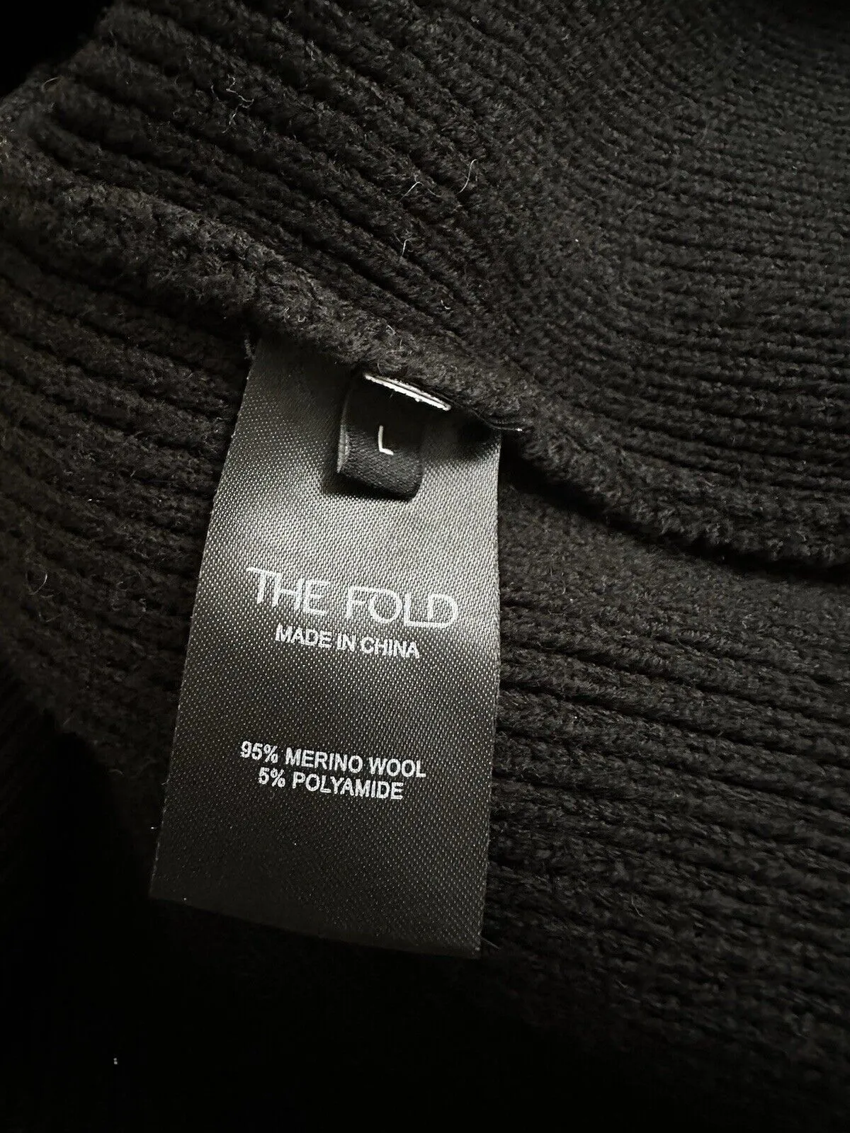 The Fold black merino wool blend cardigan size UK12/US8