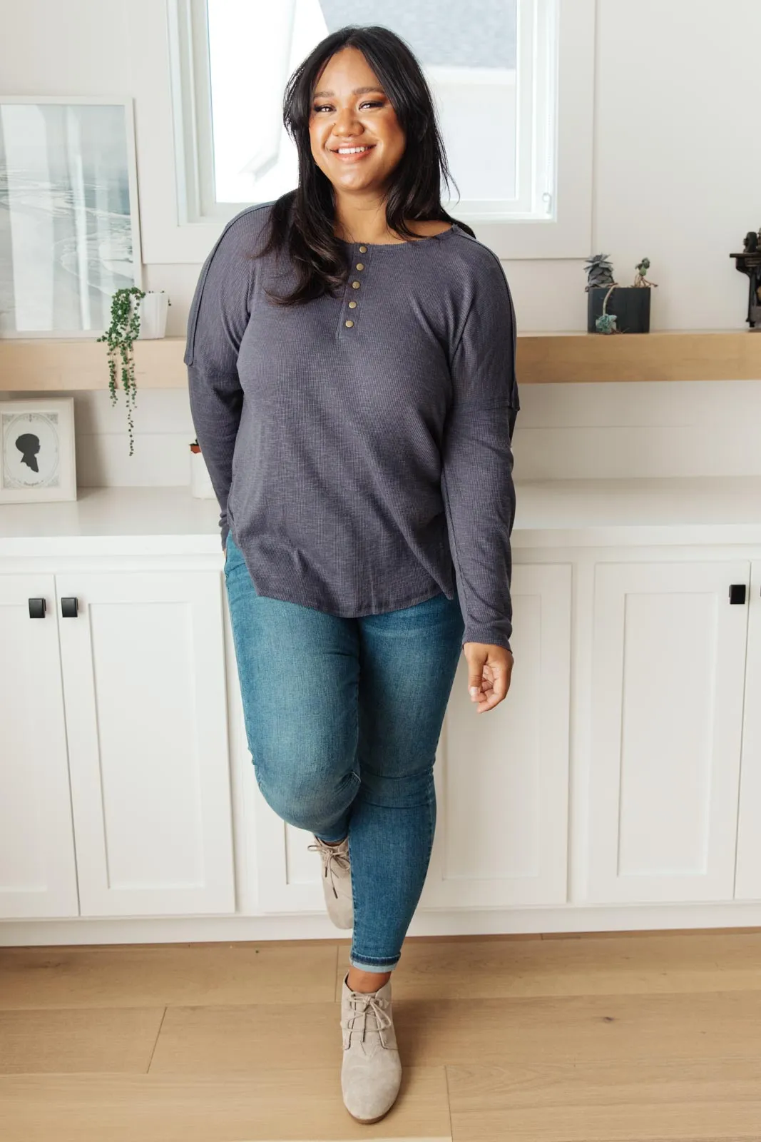 Thermal Love Top in Gunmetal