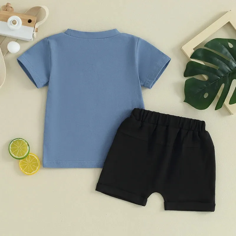 Toddler Baby Boy Summer Short Sleeve Clothes Set