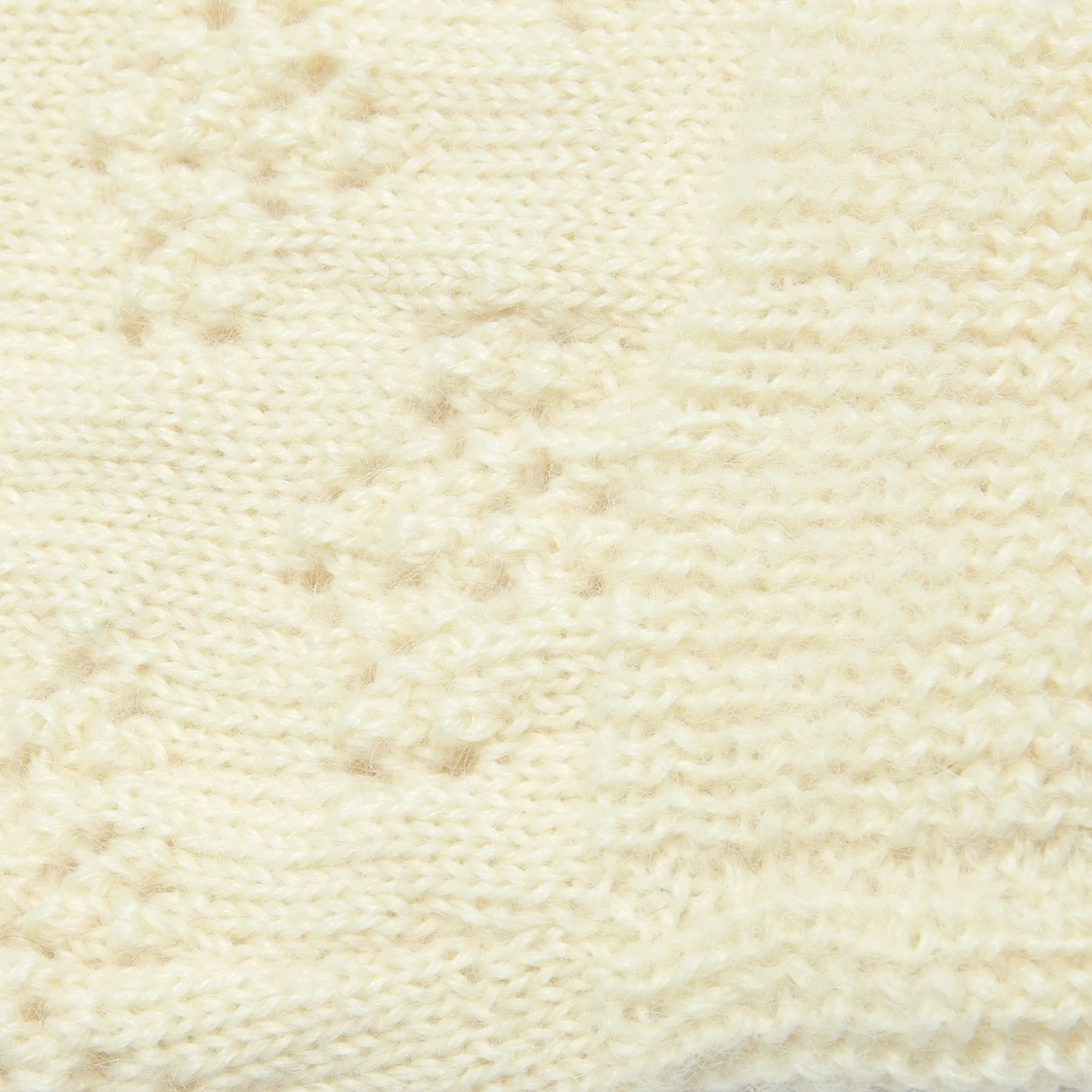 Victorian Floral Eyelet Lace Knit Virgin Wool Pullover