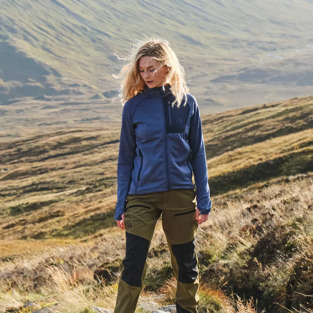 Womens Bresprekk Full Zip Fleece (Indigo/Navy)