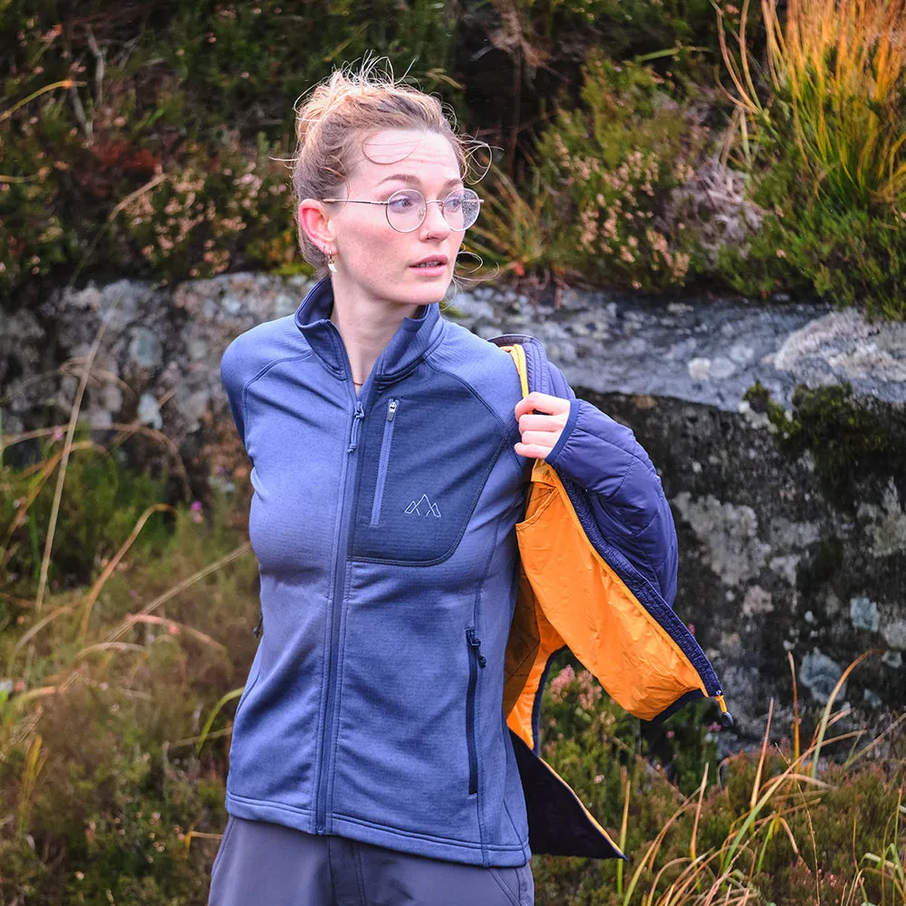 Womens Bresprekk Full Zip Fleece (Indigo/Navy)
