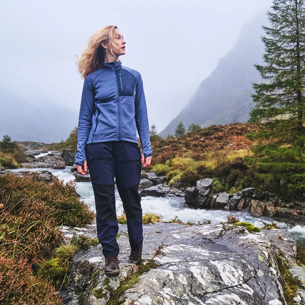 Womens Bresprekk Full Zip Fleece (Indigo/Navy)