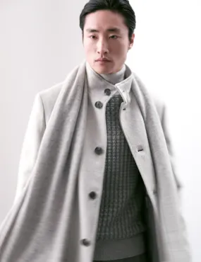 Wool Blend Funnel Neck Coat