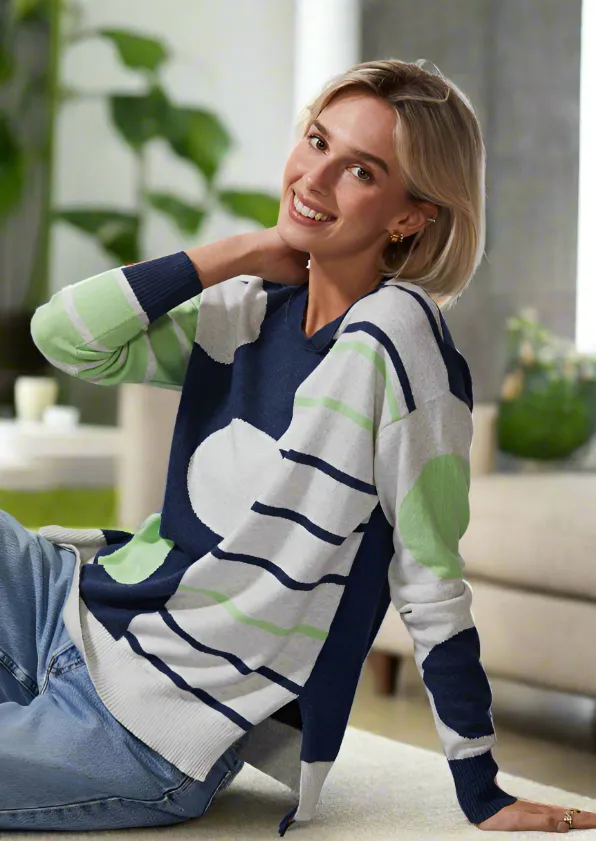 Zaket & Plover Spot on Stripes Sweater-50% OFF