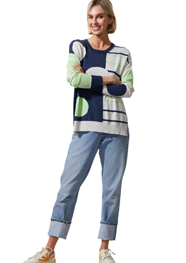 Zaket & Plover Spot on Stripes Sweater-50% OFF